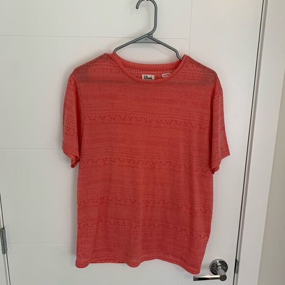 Mens Influence Red Pattern T-Shirt - Picture 1 of 2